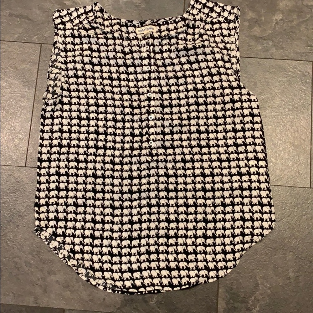 Oat+Fawn Elephant print top Golden Tote